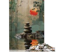 Zen Garden Sunset Puzzles for Adults 1000 Puzzles Wooden Puzzle Adult Jigsaw Puzzle Home Decoration Puzzle Toys 1000pcs (75x50cm)