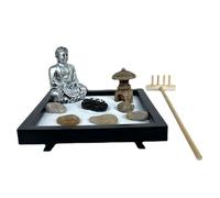 Zen Garden Tray, Realistic Zen Garden Kit with White Sand, Garden for Meditation co Zen Sand Carefully Made, Creative Zen Sand for Home Table Gifts