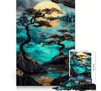 Zen Garden with Golden Moon Hard Jigsaw Puzzle for Adults 1000 Pieces Memory Enhance Time Well Spent Neat Edges (50x75cm)
