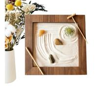 Zen Garden - Wooden Zen Garden, Desk Decor, Retro Home Decor, Beautiful Zen Garden Accessories for Home, Room, Relaxation