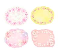 ZEN GIFT ENTERPRISE Japanese Sakura Mini Message Cards, 80 Pack (4 Designs x 20 Each), Blank Notecards for Gifts, Thank You, Floral Cherry Blossom Small Cards, Made in Japan, No Envelopes