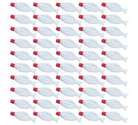 ZEN GIFT ENTERPRISE Japanese Soy Sauce Fish Shaped Bottles Tarebin 4ml 50pcs, Made in Japan, Mini Disposable Bottle Container for Bento Box, Sushi, Kitchen, Seasoning, Dressing,