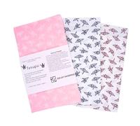 ZEN GIFT ENTERPRISE Japanese Towel Tenugui with Fray Prevention Processing, Traditional, Orizuru Pattern Set of 3, 12.99 x 34.64 in, Made in Japan