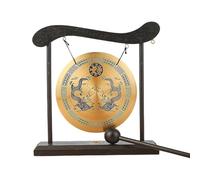 Zen Gong, Feng Shui Bell, Table Gong, Complete Set, 7.68x1.77x7.87inches, Versatile Decor, Suitable For Desks, Meditation Spaces, Or Home Accent, For Display Use