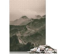 Zen Great Wall Of China Jigsaw Puzzles for Adults Kids. 1000 Piece Whimsical Challenge Toy Educational Game Home Decoration for Educational Games 1000pcs (38x26cm)