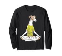 Zen Greyhound Meditating in Lotus Pose Long Sleeve T-Shirt