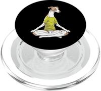 Zen Greyhound Meditating in Lotus Pose PopSockets PopGrip for MagSafe