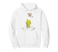 Zen Greyhound Meditating in Lotus Pose Pullover Hoodie