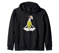 Zen Greyhound Meditating in Lotus Pose Zip Hoodie