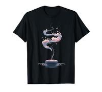 Zen Incense Smoke Minimalist Meditation Calm Nature Art T-Shirt