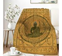 Zen Inspired Mandala Meditating Travel Blankets Fluffy Couch Blanket Thick Sofa Throws For All Season Home Decor Office M