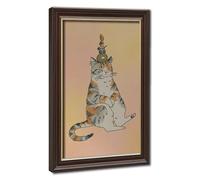 Zen-inspired Minimalist Meditation Decorative Art Featuring Cats Canvas Poster Bedroom Decor Landscape Office Room Decor Gift 12" L X 18" W