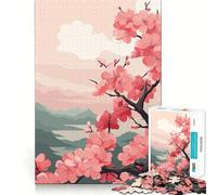 Zen Japanese Landscape Jigsaw Puzzle1000 Pieces Thinking Skill Game Seamless Fit Precise Pieces Family Fun Night Activity (38x26cm)
