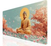 Zen Large Gaming Mouse Pad 1000x500x3mm XXL Extended Desk Mat, Pink Mouse Mat with Non-Slip Rubber Base, Gaming Mousepad Waterproof, Desk Pad Stitched Edge for Office, Home, Laptop, Gifts UK-6070