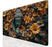 Zen Large Gaming Mouse Pad 600x300x3mm XXL Extended Desk Mat, Yellow Mouse Mat with Non-Slip Rubber Base, Gaming Mousepad Waterproof, Desk Pad Stitched Edge for Office, Home, Laptop, Gifts UK-2662