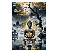 Zen Lotus 1000 Pieces Mini Jigsaw Puzzle for Adults | 38x26cm Cardboard, Living Room Decor, Durable Structure, Birthday Gift, Mind Relaxation