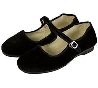 Zen Man Traditional Chinese Women's Velvet Shoes, black, 41 EU