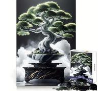 Zen Marble Bonsai Tree 1000 Teenager Pieces Jigsaw Puzzle Boost Memory Happy Idle Time Quality Cut Chic Xmas Gift (38x52cm)