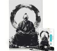 Zen Master in Meditation Jigsaw for Teenagers1000 Pieces Mental Boost Game Burr Free Clean Cut Pieces Easy to Learn Family Enjoyment (50x75cm)