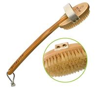 ZEN ME Premium Vegan Body Brush, Firm Cactus Bristle Dry Brush for Cellulite and Lymphatic, Exfoliating Skin Brush for Experienced Users, with Detox eBook Gift, 1-Pack