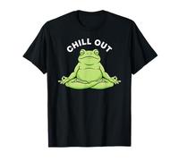 Zen Meditating Frog Mindfulness Yoga Graphic T-Shirt