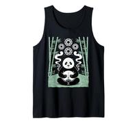 Zen Meditating Panda Spiritual Vibes Bamboo Forest Art Tank Top