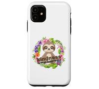 Zen Meditating Sloth Breathe Mindfulness Compassion Kindness Case for iPhone 11