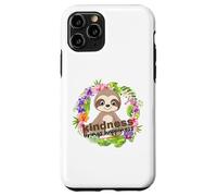 Zen Meditating Sloth Breathe Mindfulness Compassion Kindness Case for iPhone 11 Pro