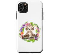 Zen Meditating Sloth Breathe Mindfulness Compassion Kindness Case for iPhone 11 Pro Max