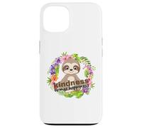 Zen Meditating Sloth Breathe Mindfulness Compassion Kindness Case for iPhone 13