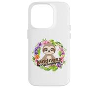 Zen Meditating Sloth Breathe Mindfulness Compassion Kindness Case for iPhone 14 Pro