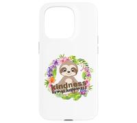 Zen Meditating Sloth Breathe Mindfulness Compassion Kindness Case for iPhone 15 Pro