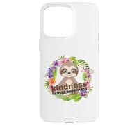 Zen Meditating Sloth Breathe Mindfulness Compassion Kindness Case for iPhone 15 Pro Max