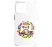 Zen Meditating Sloth Breathe Mindfulness Compassion Kindness Case for iPhone 16 Pro