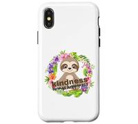 Zen Meditating Sloth Breathe Mindfulness Compassion Kindness Case for iPhone X/XS