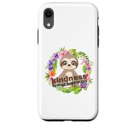 Zen Meditating Sloth Breathe Mindfulness Compassion Kindness Case for iPhone XR