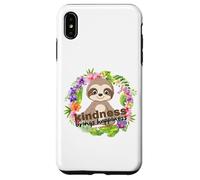 Zen Meditating Sloth Breathe Mindfulness Compassion Kindness Case for iPhone XS Max