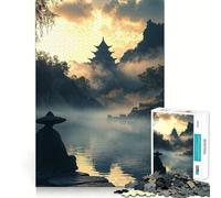 Zen Meditation by The River 1000-piece Jigsaw Puzzles Brain Fun Training Seamless Fit Precise Pieces Fascinating Hobby for Idle Moments (50x75cm)