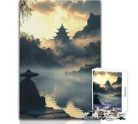 Zen Meditation by The River 1000-piece Jigsaw Puzzles Mindful Learning Fun Game Unique Gift for Joyful Celebrations Size 50x75cm