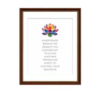 Zen Meditation Canvas Wall Art Print, Lotus Flower Buddhism Buddha Quotes Inner Peace Poster Picture Painting For Spa Yoga Studio Restroom Home, Gift for Buddhism Fan, Set of 1,8X10inUnframed