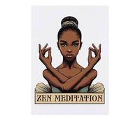 'Zen Meditation Girl' Temporary Tattoo - Water Resistant, Skin-Safe, Non-Toxic Transfer (TO00084353)