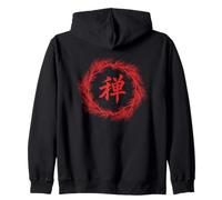 Zen Meditation Pine Wreath Zip Hoodie