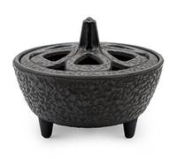 Zen Minded Cast Iron Lotus Incense Burner for Incense Sticks, Cones, Charcoal, Resins and Wax Melts