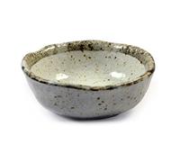 Zen Minded Japanese Small Ceramic Dish for Sauces, Sushi, Appetisers and Starters - Beige Glazed Stoneware - 8cm