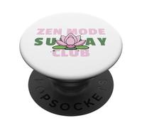 Zen Mode Sunday Club - Mindful Lotus Tee PopSockets Adhesive PopGrip