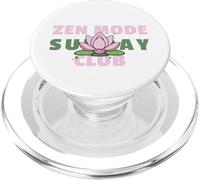 Zen Mode Sunday Club - Mindful Lotus Tee PopSockets PopGrip for MagSafe