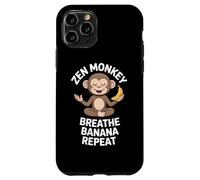 Zen Monkey Breathe Banana Repeat Funny Yoga Meditation Case for iPhone 11 Pro