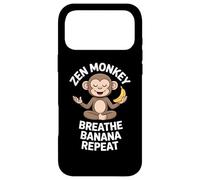 Zen Monkey Breathe Banana Repeat Funny Yoga Meditation Case for iPhone 17 Pro Max