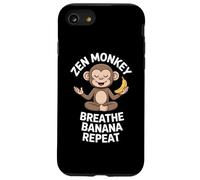 Zen Monkey Breathe Banana Repeat Funny Yoga Meditation Case for iPhone SE (2020) / 7/8