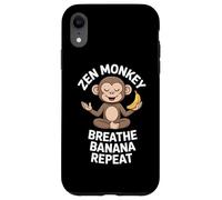 Zen Monkey Breathe Banana Repeat Funny Yoga Meditation Case for iPhone XR